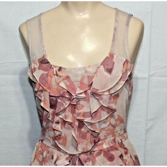 LC Lauren Conrad Dresses & Skirts - LC Lauren Conrad Mesh Top Floral Ruffled Tiered